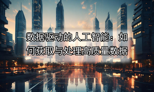 数据驱动的人工智能：如何获取与处理高质量数据