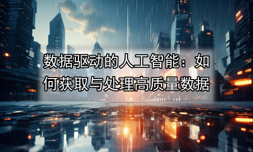 数据驱动的人工智能：如何获取与处理高质量数据