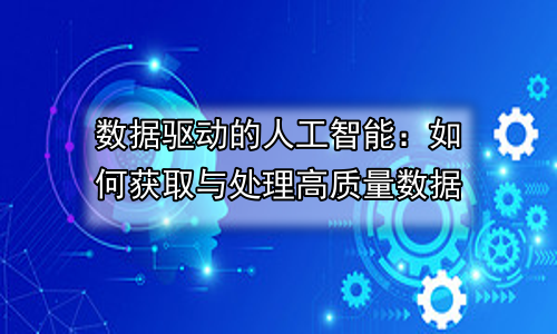 数据驱动的人工智能：如何获取与处理高质量数据