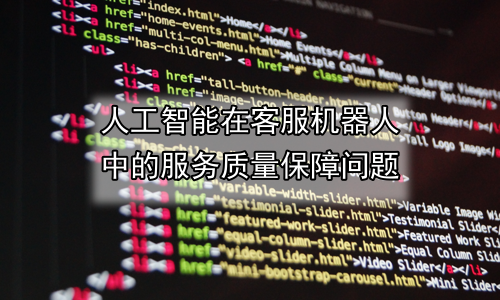 人工智能在客服机器人中的服务质量保障问题