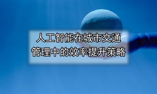 人工智能在城市交通管理中的效率提升策略