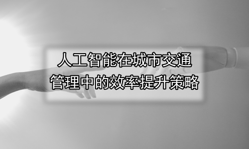 人工智能在城市交通管理中的效率提升策略